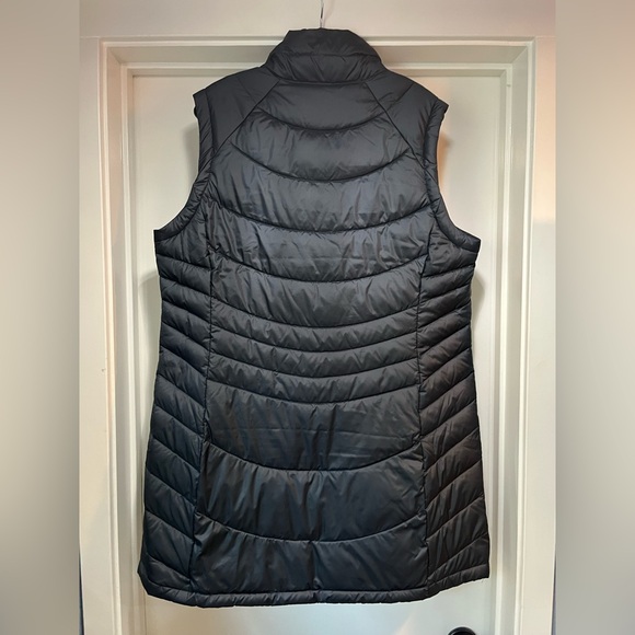 Womens XL Columbia Karis Gale Long Vest Black Puffer Insulated Full Zip New Tag - Picture 10 of 16